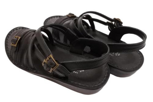 【インコルジェ 8824 ブラック】ダブルクロスべっぴんサンダル